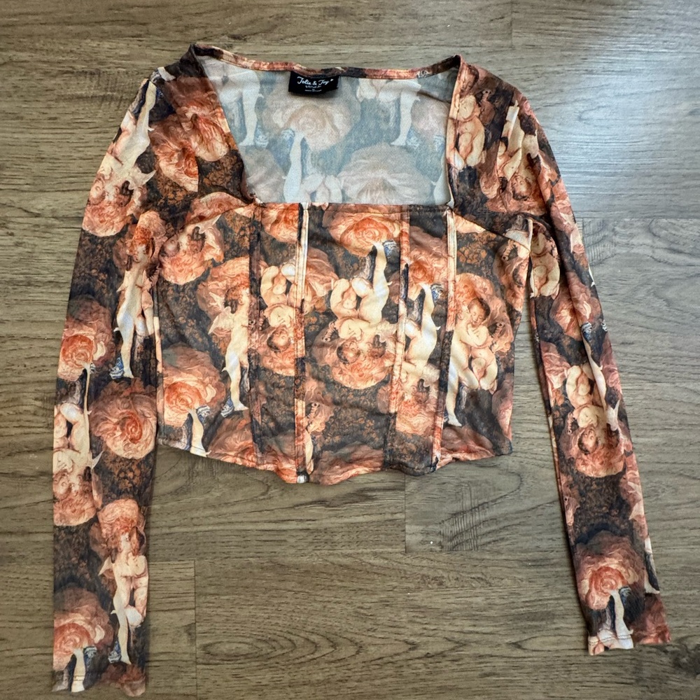 Floral Long Sleeve Women's Top